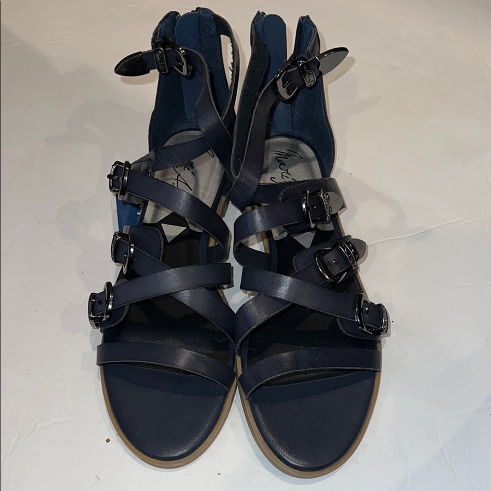 Mari A. - Women's Navy Blue Strappy Sandals